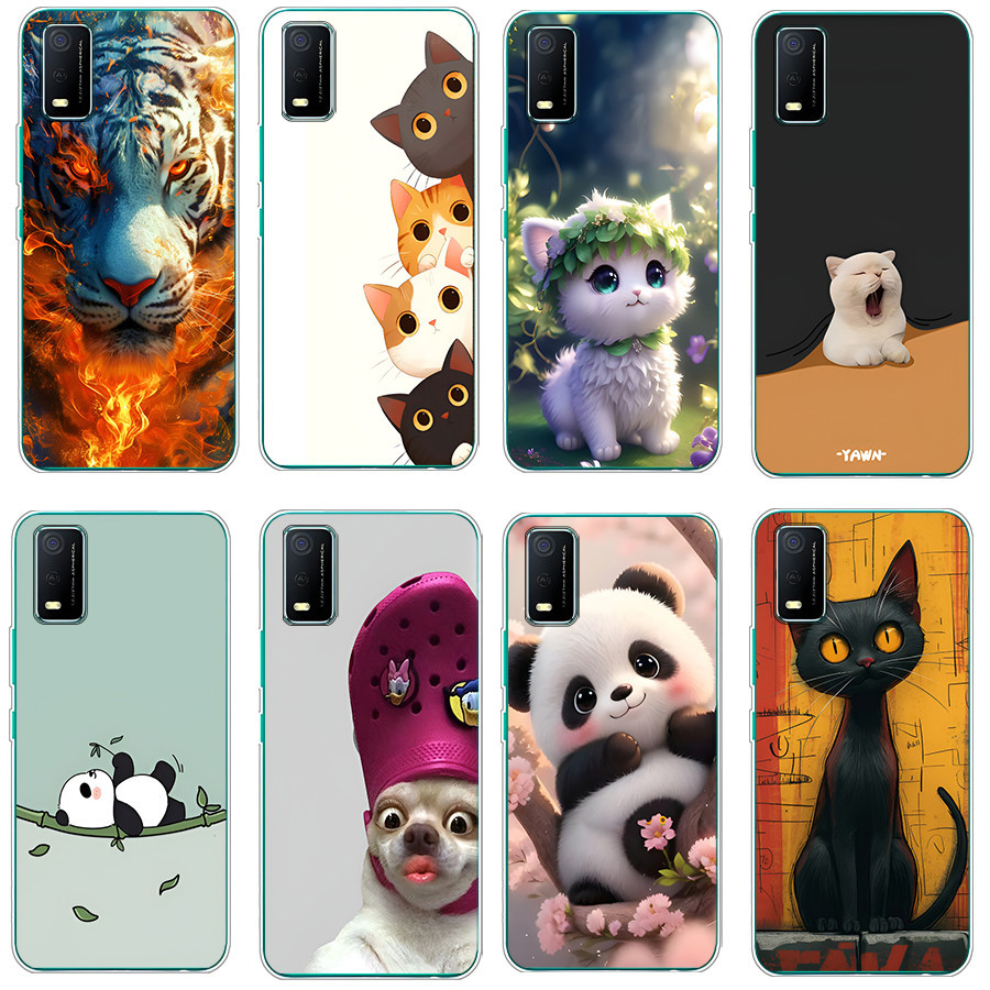 ปลอกสําหรับ vivo y3s 2021 Soft Case TPU Print Phone Cover