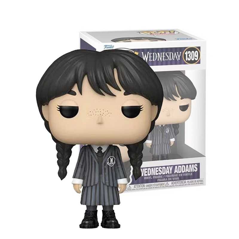 ❥ Pop Funko Wednesday Figure Toy Addams Family Action Wedesday Model Doll Decoration Ornament Birt