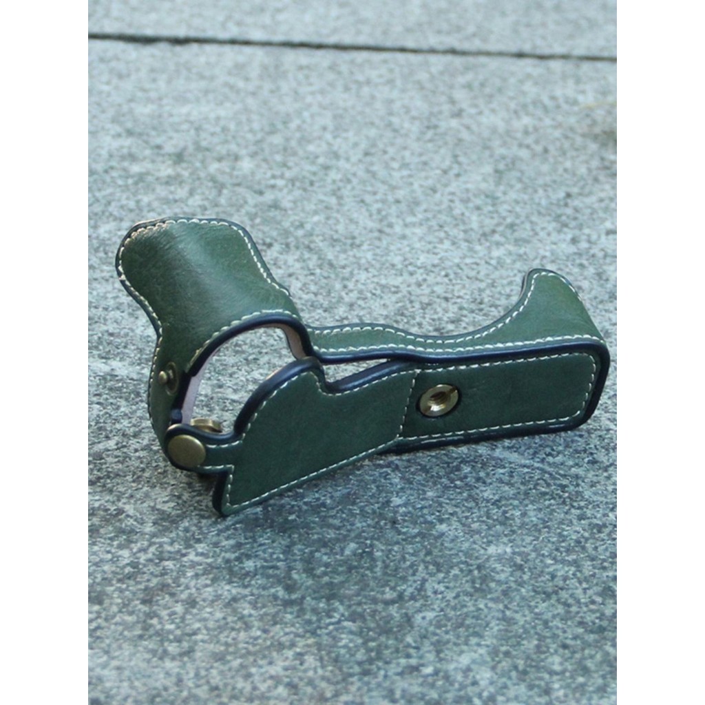 เหมาะสําหรับกระเป๋ากล้อง Mirrorless M50 รุ่นที่สอง M6II M6M200100 Base G7X3 ป้องกันซองหนังครึ่ง G7X2