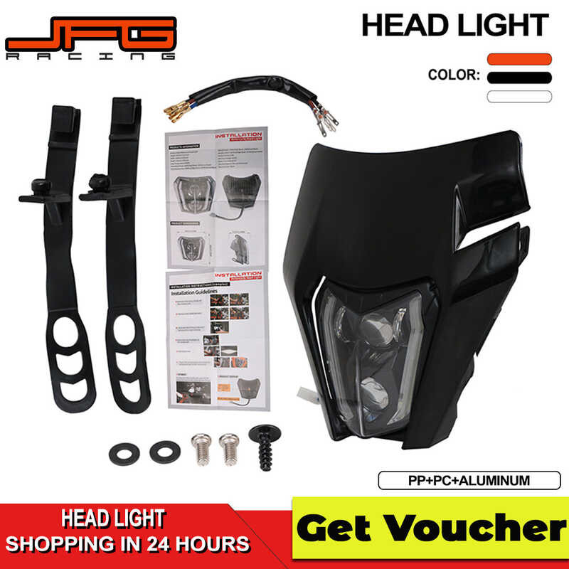 々 JFG RACING รถจักรยานยนต์ Universal ไฟหน้าสำหรับ Ktm Kmx Xr200 Crf150l
