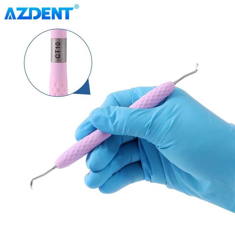 AZDENT Dental Restoration Instrument Enamel Chisel Set Spoon Excavator Gingival Margin Trimmer Cord