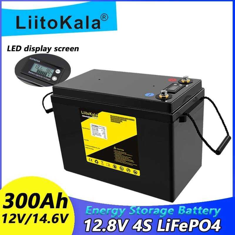 12V LiitoKala 300Ah 200Ah LiFePO4 90Ah 100Ah 120Ah 150Ah 180Ah สำหรับแบตเตอรี่รถกอล์ฟ ออฟโรด ออฟกร