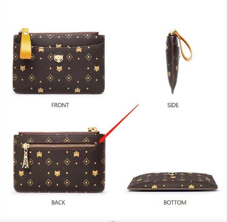 Women FOXER Card Holder PVC Leather Eming Mini Wallet Stylish Lady Money Bag Coin Pocket Female Pu