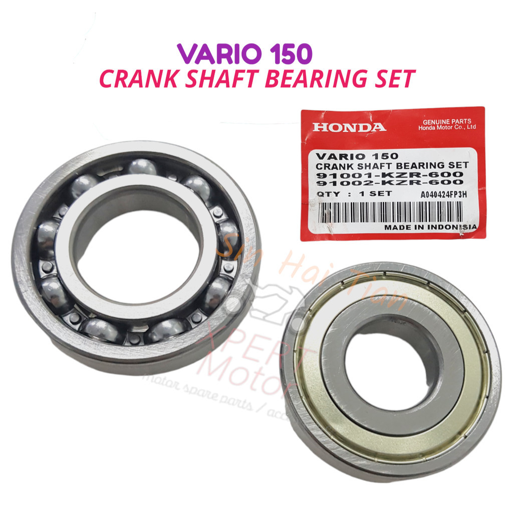 VARIO 150 CRANK SHAFT BEARING SET 91001-KZR-600 & 91002-KZR-600