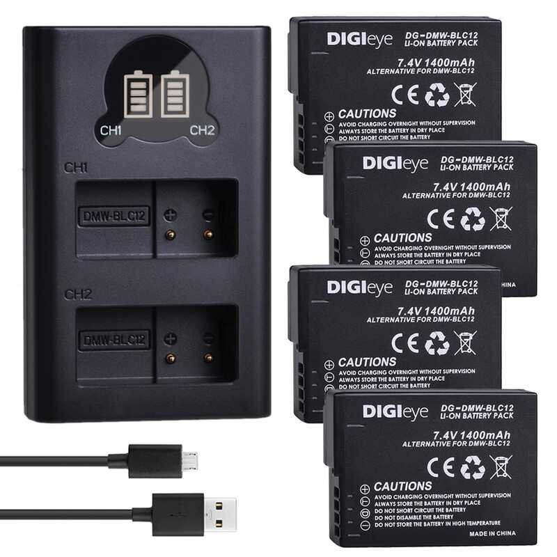 DMW-BLC12 7 BLC12E BLC12PP BLC12 แบตเตอรี่ + ที่ชาร์จ USB คู่อัจฉริยะ