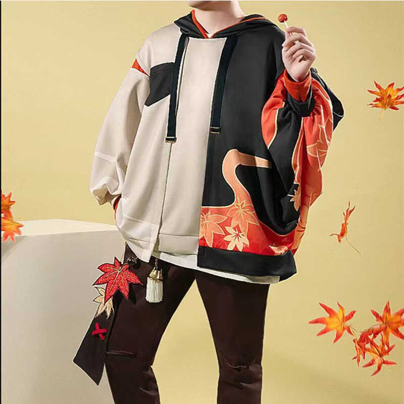 เกม Yuanshen ผลกระทบ Kaedehara Kazuha Doujin Hoodie Genshin ผลกระทบ Kazuha คอส