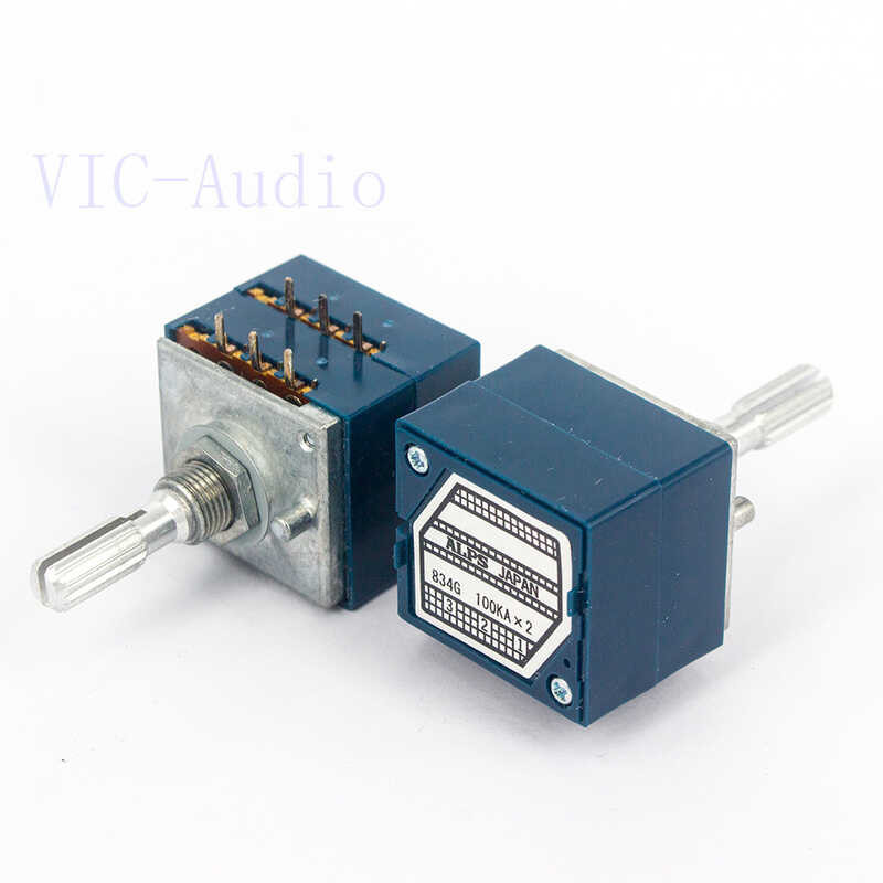❤ 【Worth-Buy】 1Pc Japan Alps Rk27 Volume Log Stereo 2-Gang Dual 10K/20K/50K/100K/250K/500K P