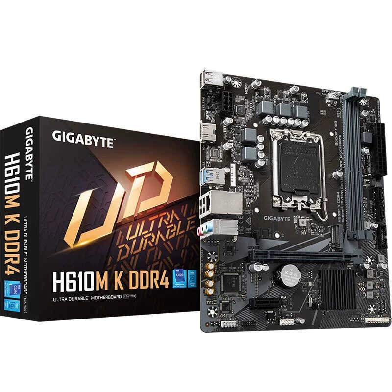 Gigabyte H610M-K DDR4 เมนบอร์ดเหมาะสําหรับ 12100F/12400F/13400F/12490F/14400F