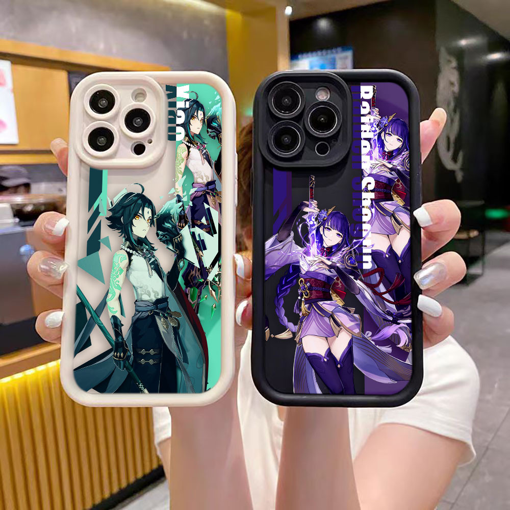 Genshin Impact Yae Miko Shenhe Xiao ฝาครอบเคสโทรศัพท์สําหรับ Redmi หมายเหตุ 7 8 9 A1 A2 A3 A5 9 9A 9