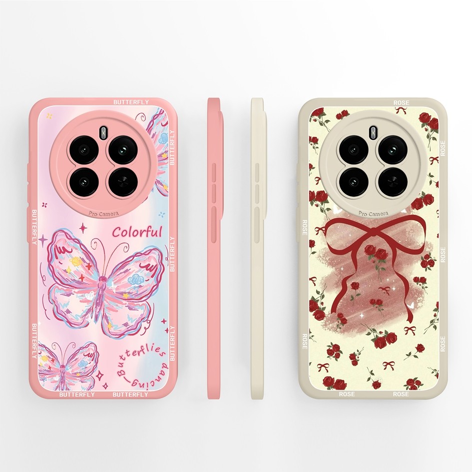 ปลอกสําหรับRealme 13 Pro Pro + 13 + Plus 4G 5Gเคสโทรศัพท์ป้องกันกล้องซิลิโคนอ่อนนุ่มสวยโบว์สําหรับRealme 13Pro + 13 PlusฝาครอบCapa