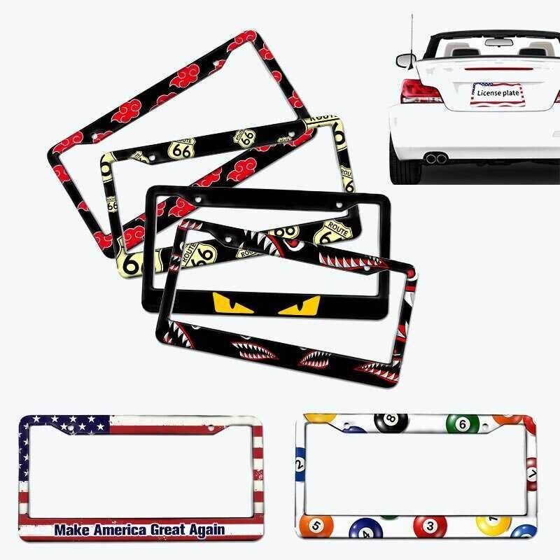 Aluminum Alloy Car Decoration For License Plate Frames In The United States License Plate Frames