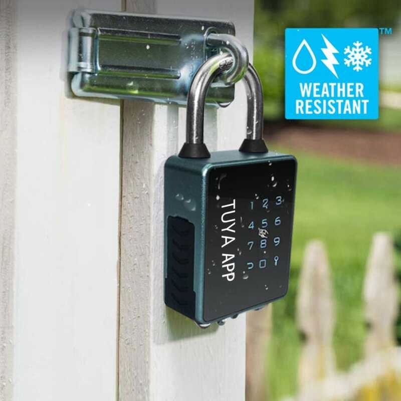 ❤ [Bside Tool Store] Tuya/Ttlock APP Fingerprint Padlock Keyless Drawer Safety Lock Aluminum A