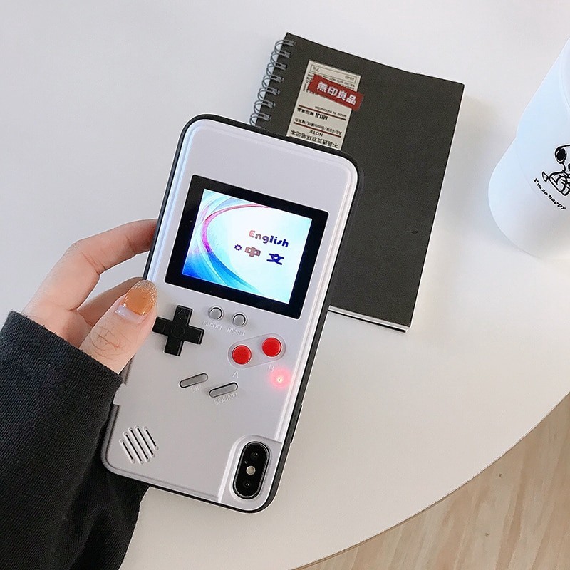 Gameboy โทรศัพท์เชลล์สำหรับ iPhone X XR XS 11 Pro Max กรณีที่มีสีสันหน้าจอเกมแสดง C Oque สำหรับ iPh