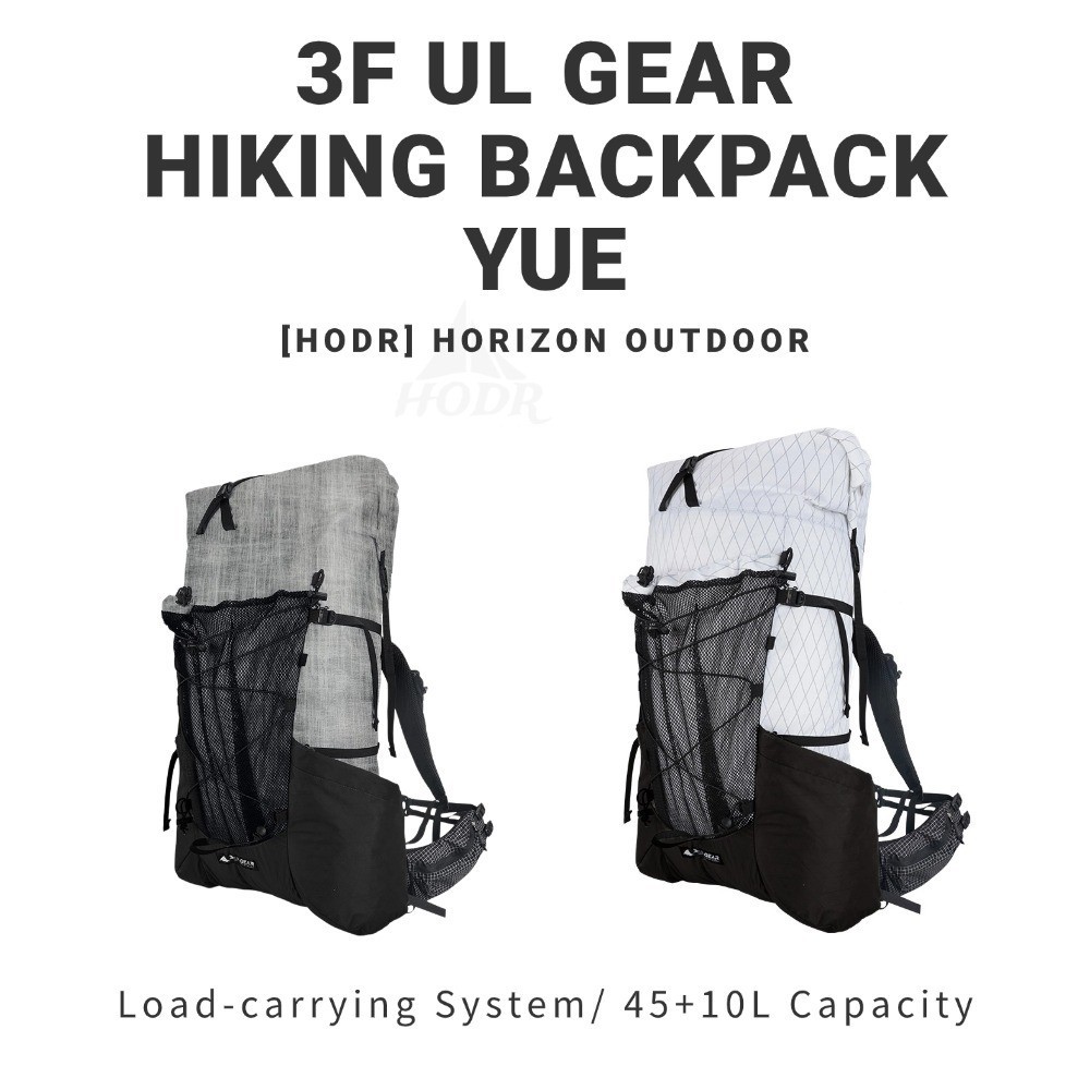 【HODR】3F UL GEAR กระเป๋าเป้สะพายหลัง น้ําหนักเบาพิเศษ ปรับได้ 45+10 ลิตร สําหรับปีนเขา Dyneema UHMW
