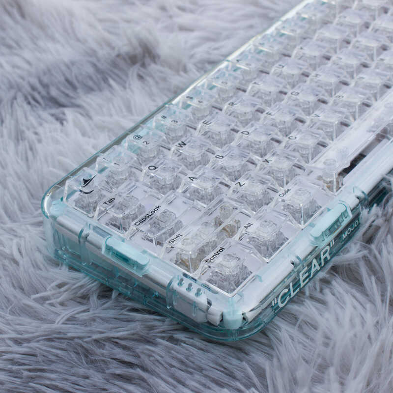 Fancytech 'Ocean' Crystal โปร่งใส คีย์แคป 127 Keys Cherry Profile Mechanical Keyboard