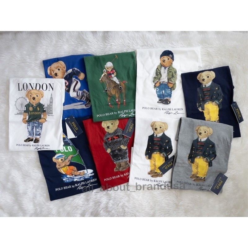 ♞,♘,♙เสื้อยืด Ralph lauren bear หมี 100% Authentic ของแท้ mnj