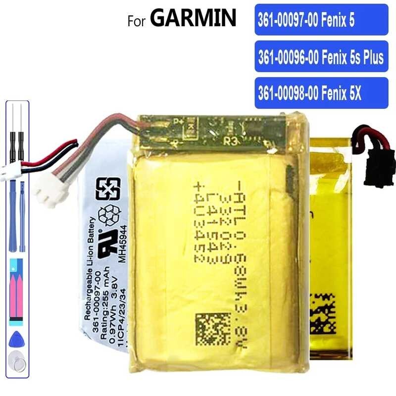 แบตเตอรี่ สำหรับ Garmin 5,Fenix5,5S Plus,Fenix 5X,แบตเตอรี่สมาร์ทวอทช์, 361-00096-00,361-00098-00