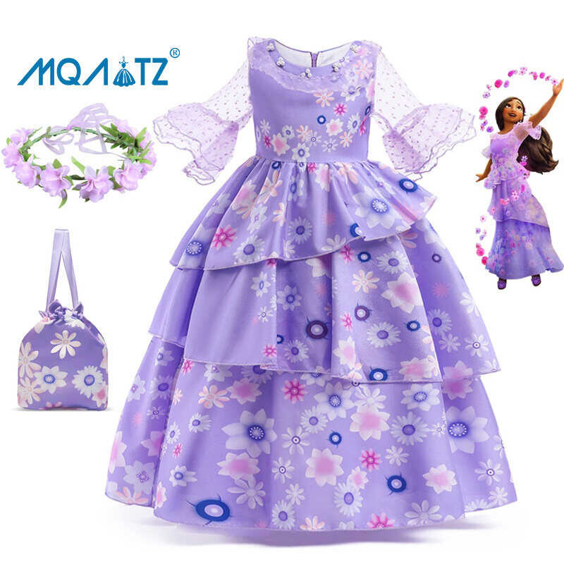 MQATZ Lsabela เทศกาล Encanto ชุดสำหรับสาวๆเด็กเครื่องแต่งกายส