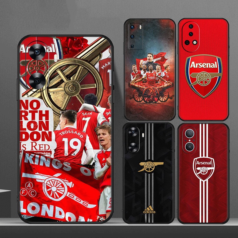 J5T arsenal FC สําหรับ Huawei Y7 Y9 Prime Nova 2i 2 Lite 3 3i 4E 5i TPU ซิลิโคนอ่อนนุ่มเคสป้องกันสีด