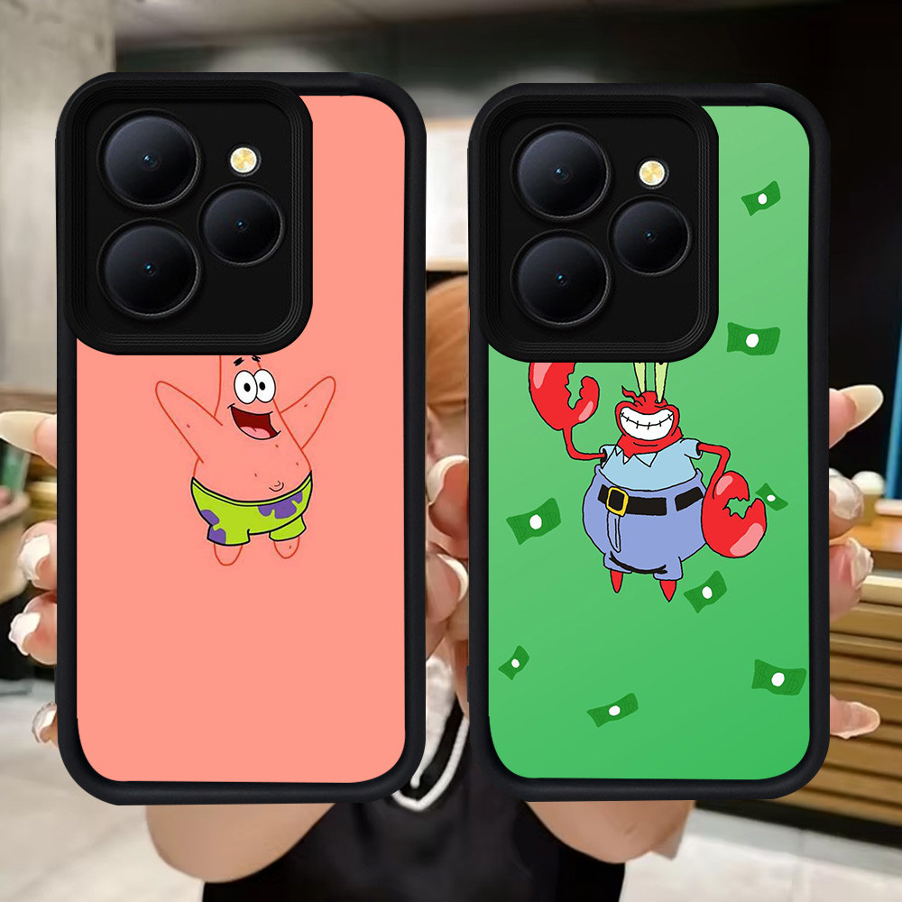 Q67 Soft Sponebob สําหรับ Tecno POP Pova Spark GO1S 4 GO 2023 2024 8 9 20 GO1 7 5 6 GO2 Camon 12 40 