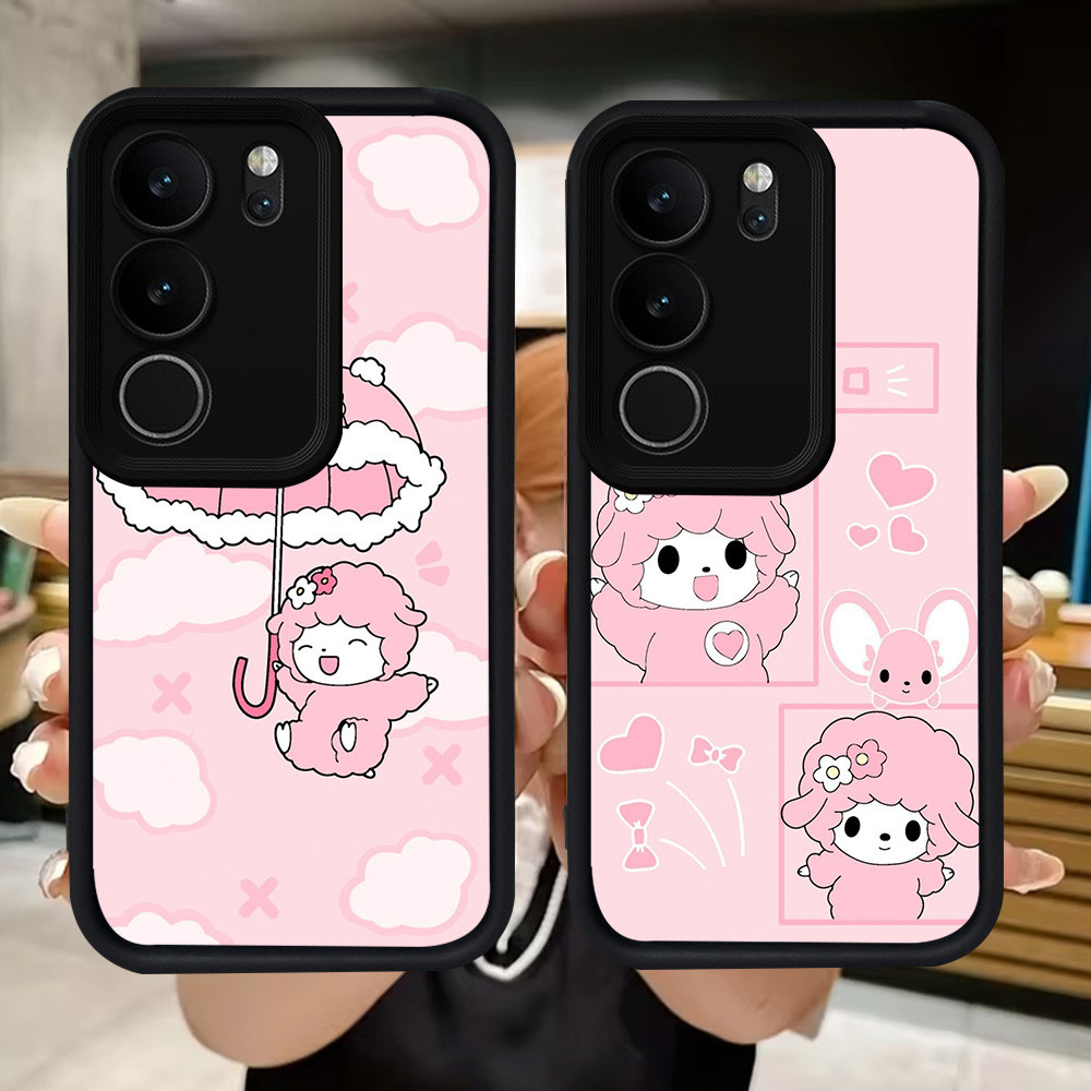 Q7 เปียโนหวานปลอกอ่อนสําหรับ VIVO V40 Lite Y100 V29 V27E Y19S Y200e Y81 Y29 Y300 V27 V29E Y81s Pro 5