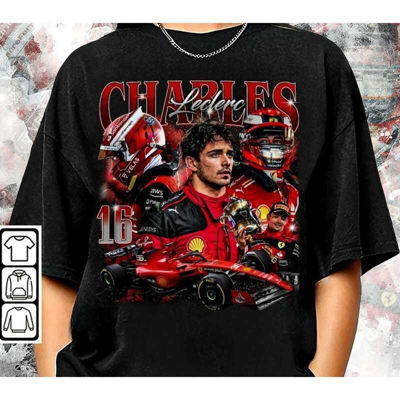 เลอแคลร์ ชาร์ลส์ เสื้อยืดฤดูร้อนสำหรับผู้ชาย เสื้อและเสื้อยืดใหม่ เสื้อผ้าผู้ชายผ้าฝ้าย Y2k ขนาดใหญ่