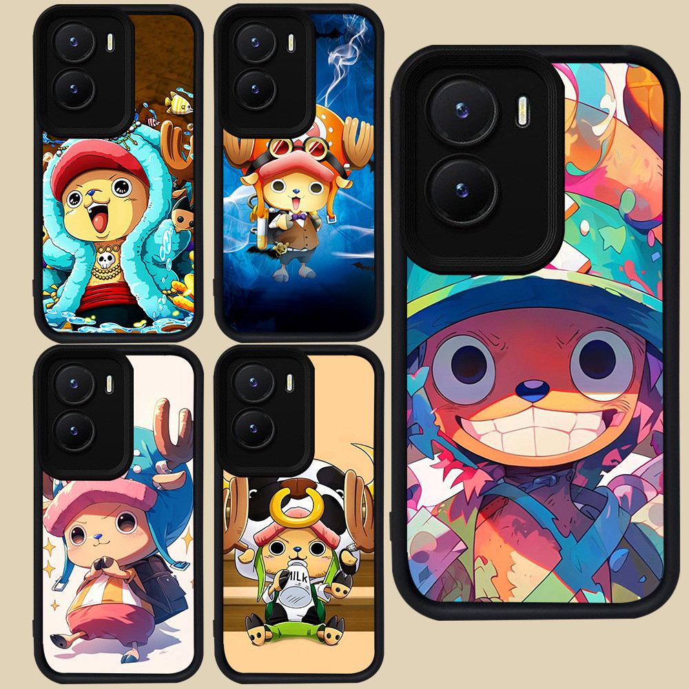 ปลอกสีดําสําหรับ VIVO Y16 T4 IQOO 13 Z10 Z9X Y35 Z9 Y75 Y55 Y22s Y01 Y15a Y15s Y56 Y22 5G R57 One Pi