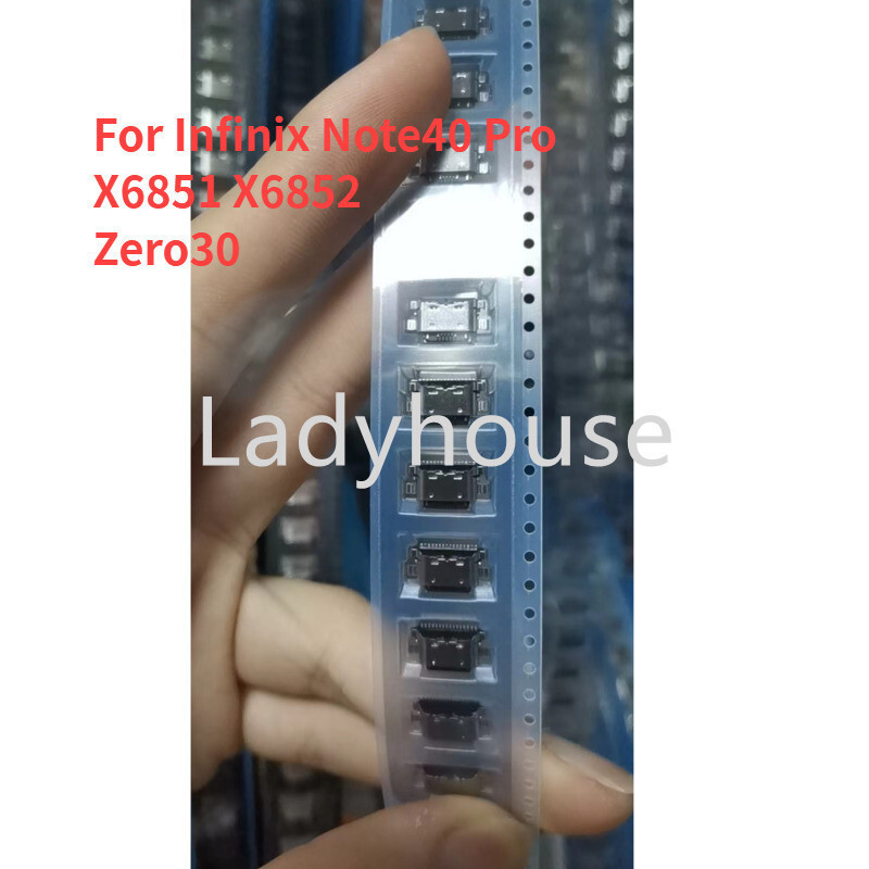 2-10PCS Charger Pin พอร์ตสําหรับ Infinix Note40 Pro X6851 X6852 / Zero30 USB ชาร์จพอร์ต Dock Charger Connector ซ็อกเก็ตอะไหล่ซ่อม