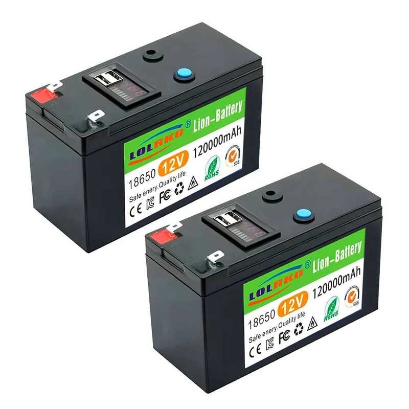 แบตเตอรี่ลิเธียม LiFePO4 120Ah 12V สำหรับโซลาร์, เครื่องหาปลา, รถขับเคลื่อนไฟฟ้า, แสงสว่าง, ระบบออฟกริด