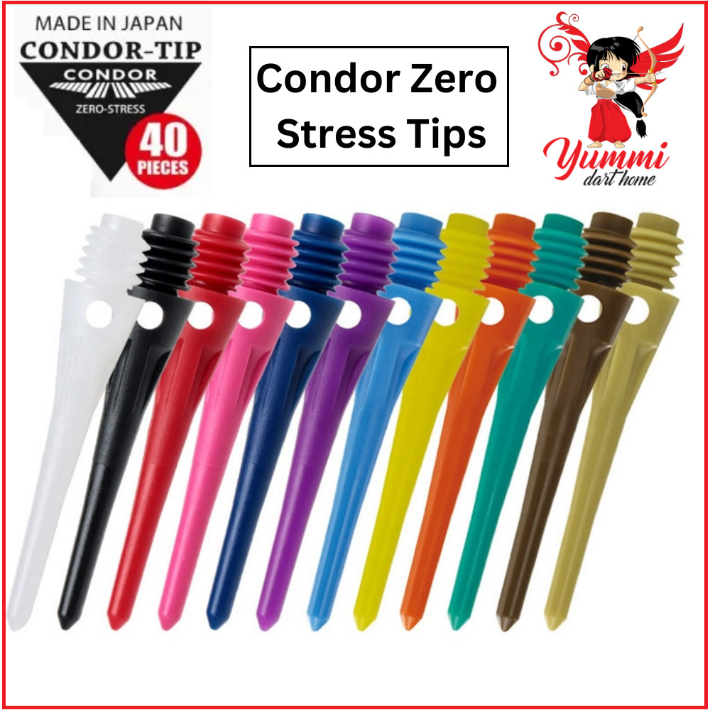 Condor Dart Tip - Condor Tip Zero Stress 40 ชิ้น (มีให้เลือก 12 สี)