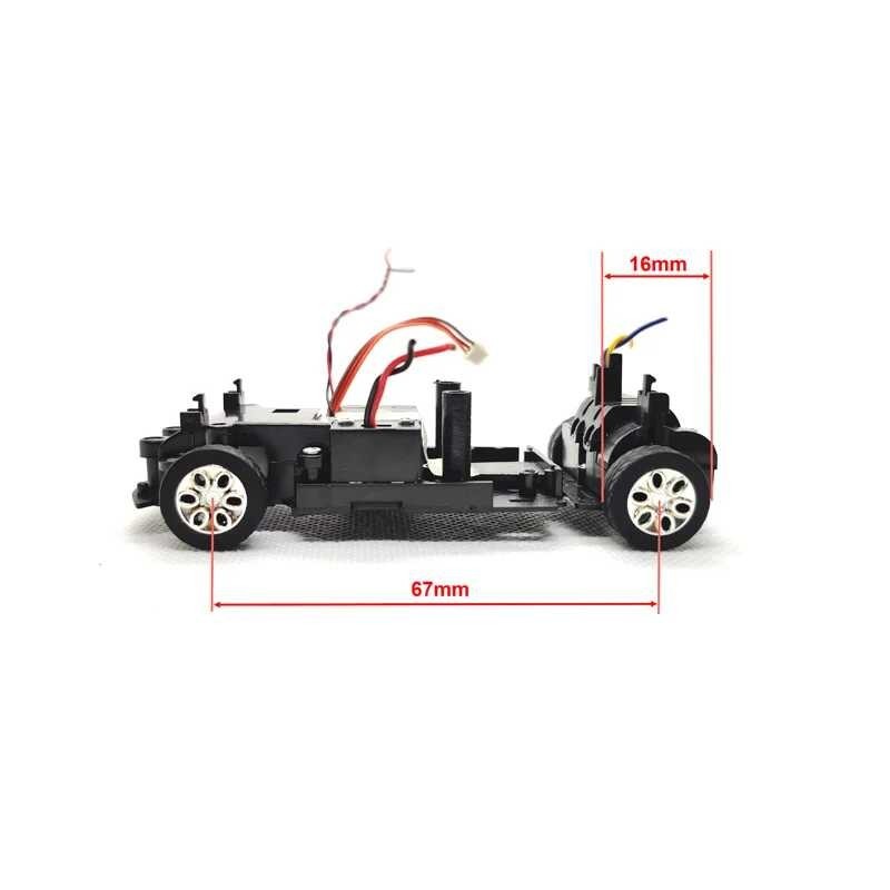 ➧ Dasmiro Nano เต็มสัดส่วน RWD DIY RC แชสซีสำหรับ 1/43 1/32 Retrofit