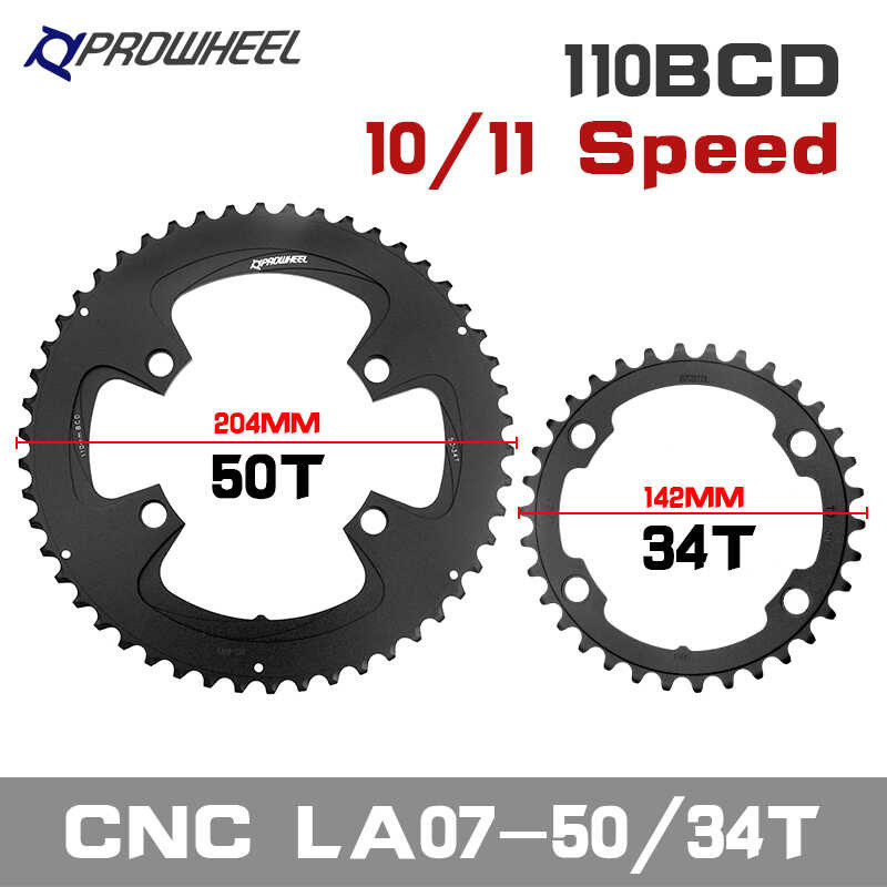 Δ PROWHEEL 110Bcd 130Bcd จักรยานถนนเฟืองเฟืองคู่ 34T 50T 39T / 53T โซ
