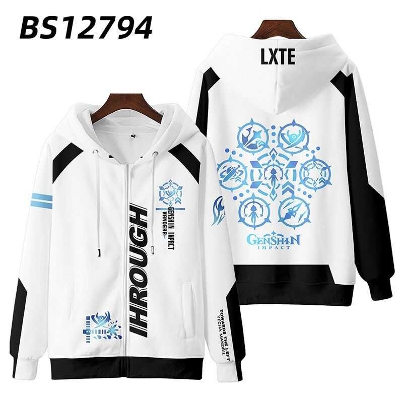 ❤ 3D Print Genshin Impact Scaramouche Wanderer Cosplay Costume Zip Up Women/Men Hoodie Sweatsh