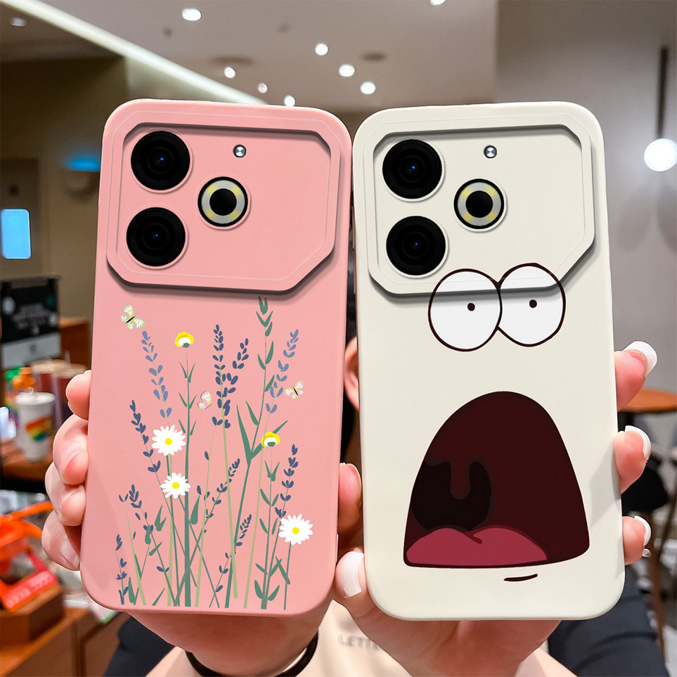 ดอกไม้ที่สวยงามสําหรับ Tecno Pova 6 Neo 6 Pro 6 รูปแบบตลกซิลิโคนอ่อนนุ่มปลอกกันกระแทกฝาหลังสําหรับ Pova6 6Pro กระเป๋าโทรศัพท์ Pova6Neo Capa Housing