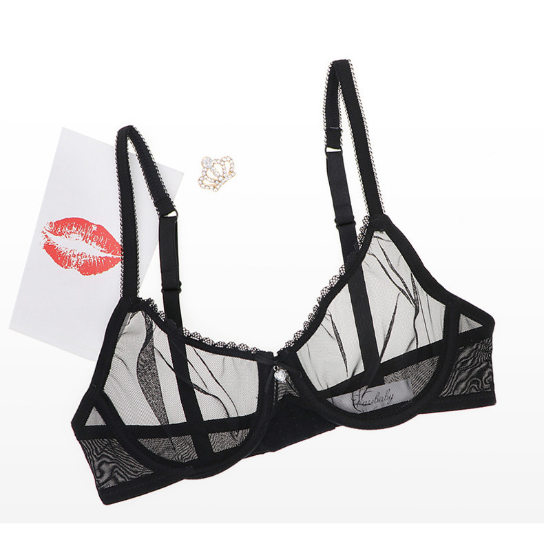 เซ็กซี่โปร่งใสผู้หญิงไม่มีฟองน้ําชุดชั้นในแหวนเหล็กบางพิเศษชุดชั้นใน ดัน ขึ้น 3/4 ถ้วยชุดชั้นในลวดนุ่มเยาวชนสาว ข ราเล็ต - รูปที่ 6