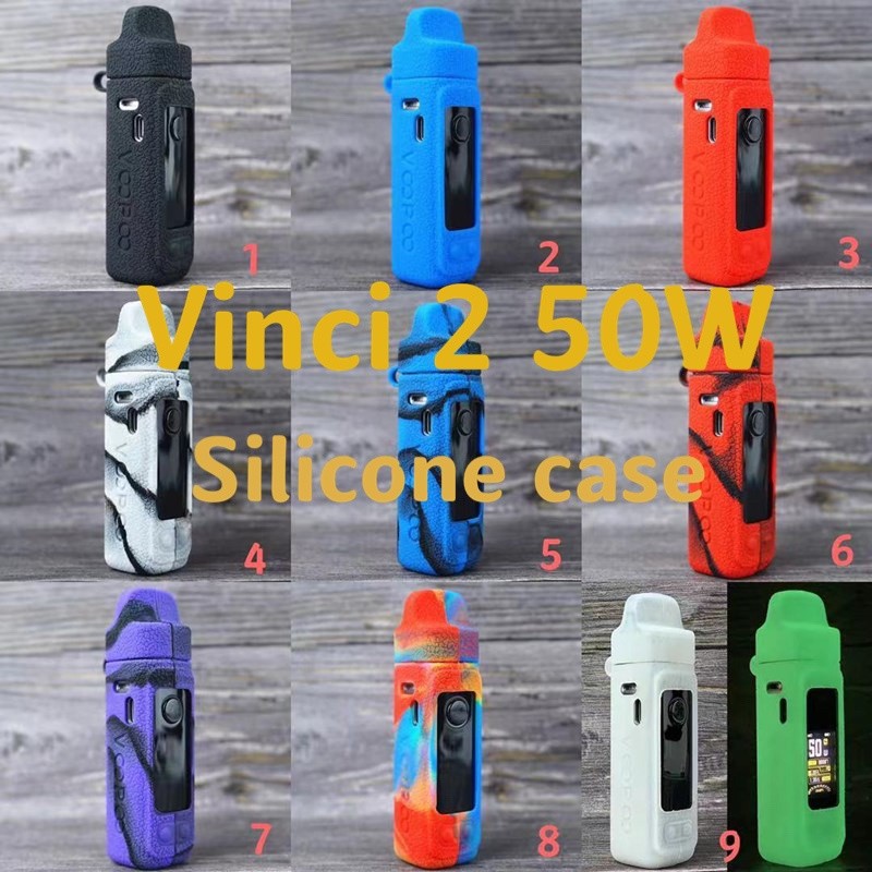 [เชือกเส้นเล็กฟรี] เคสซิลิโคนสําหรับ Voopoo Vinci 2 50W ฝาครอบป้องกันเนื้อยางห่อโล่ผิว Soft Shell F