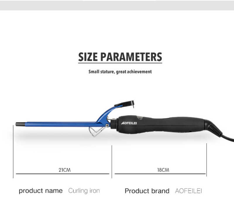 Aofei ใหม่มืออาชีพ 9Mm Curler ลูกแพร์กรวยไฟฟ้าดัดผมติดลูกก