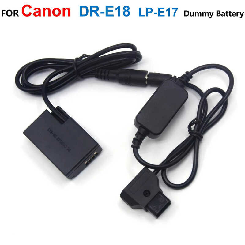 DR-E18 4 DC Coupler LP-E17 Dummy Battery+D-TAP Dtap 12-24V Step-Down Cable ACK-E18 For Canon EOS