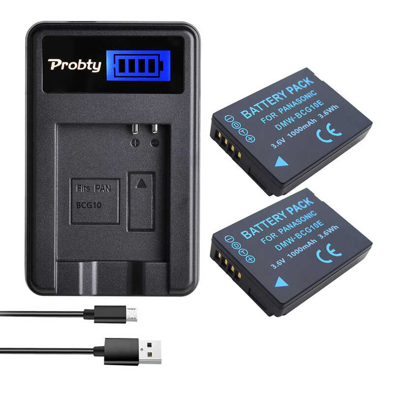 DMW-BCG10 8 BCG10 BCG10E Battery+LCD USB Charger for Lumix DMC-3D1 DMC-TZ7 DMC-TZ8 DMC-TZ10 DMC-T