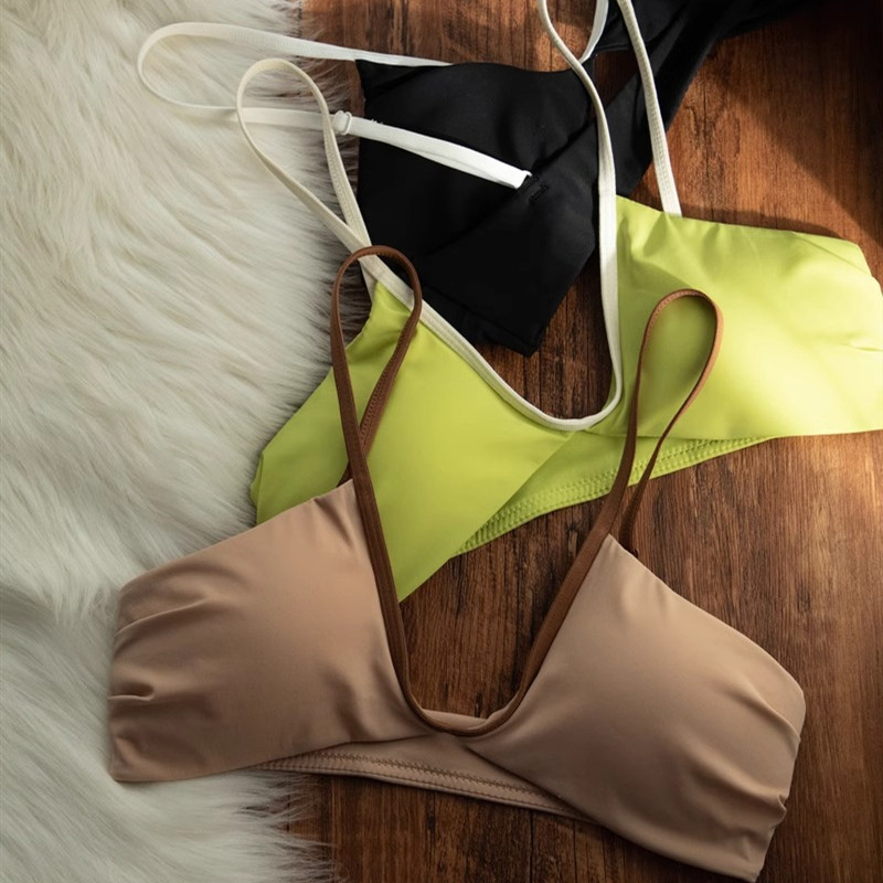 เซ็กซี่ U ประเภทชุดชั้นในสตรีไร้สาย Soft Bra ชุดชั้นในหน้าอกเล็ก Comfort เบาะเยาวชนสาว Bralette