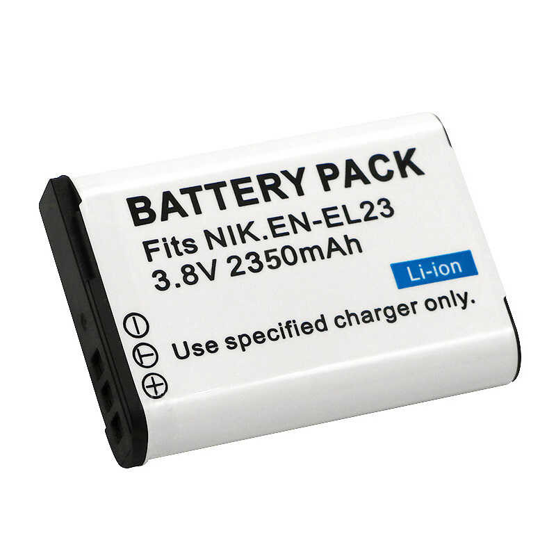 แบตเตอรี่ 7E6 En-El23 2350Mah + Charger LED สำหรับ COOLPIX B700 P610s P600 P900