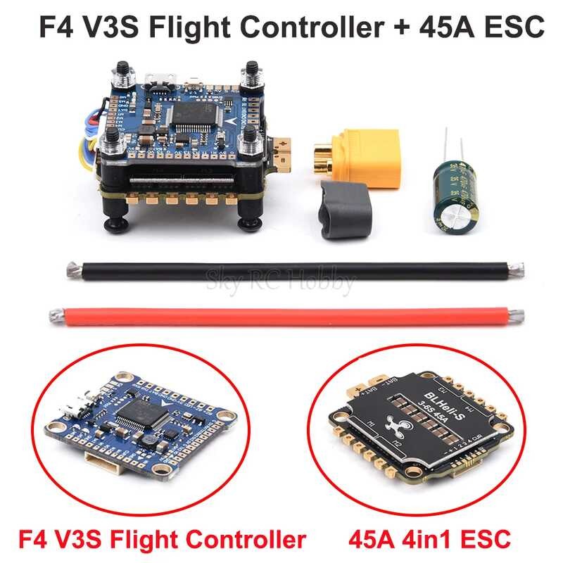 Δ F405 F405hd F7 F722 ควบคุมการบิน F4 V3s Plus FC + 45A / 60A 4-In-1 BLHELI _ S ESC