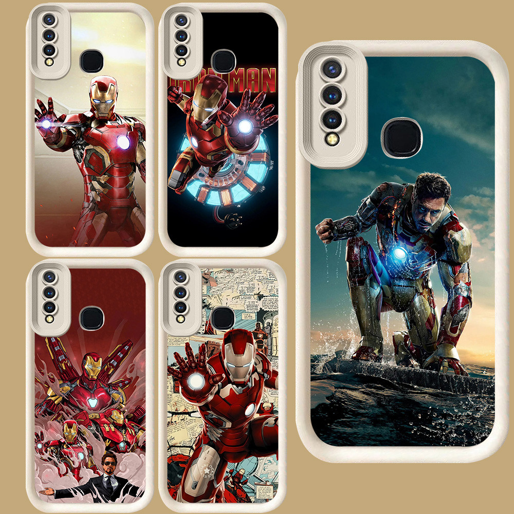 R74 Iron Man สําหรับ VIVO Y30 Y91 Y93 Y12 Y50 Y91C Y17 Y30i Z1 Pro V9 Y15 Y19 Y95 สีขาว