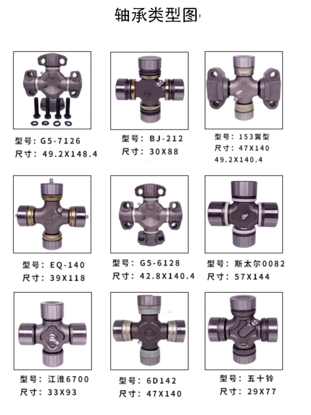 Universal ส่วน Cross Bearing BJ130 32X93 NJ131 35X98 EQ140 39X118 Drive Shaft Assembly