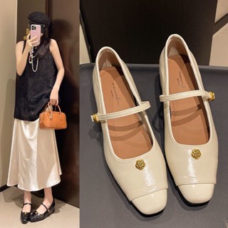 Mary Jane รองเท้าเดี่ยวสไตล์ใหม่ส้นหนาภาษาฝรั่งเศสคํา Retro …