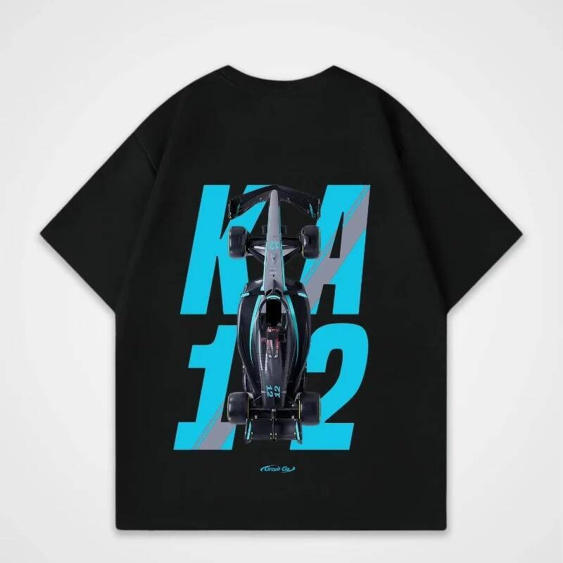 Kimi Antonelli F1 Merch เสื้อโฟกัสฤดูร้อนแนวโน้มแฟชั่นล่าสุดผู้ชายเสื้อยืดผ้าฝ้ายพิมพ์ลายลูกเรือคอด้านบนแขนสั้น
