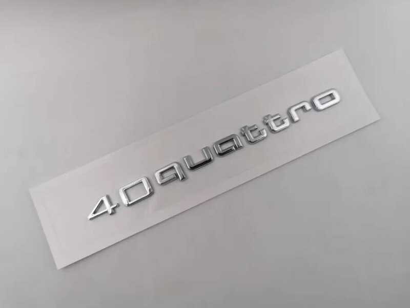 ▥ Audi 55Quattro ABS ด้านหลังรถสติกเกอร์ป้ายสัญลักษณ์ Decals A5 A6 A7 A8 Q5 Sq5 Q7 Q8 55/50/40/