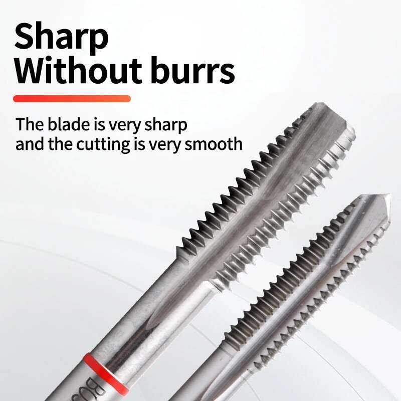 TAPS ต๊าปเกลียว HSSE วงแหวนสีแดง มาตรฐาน JIS แบบเกลียวแหลม UNC UNF 1-64 2-56 4-40 6-32 8-32 10-24 1/