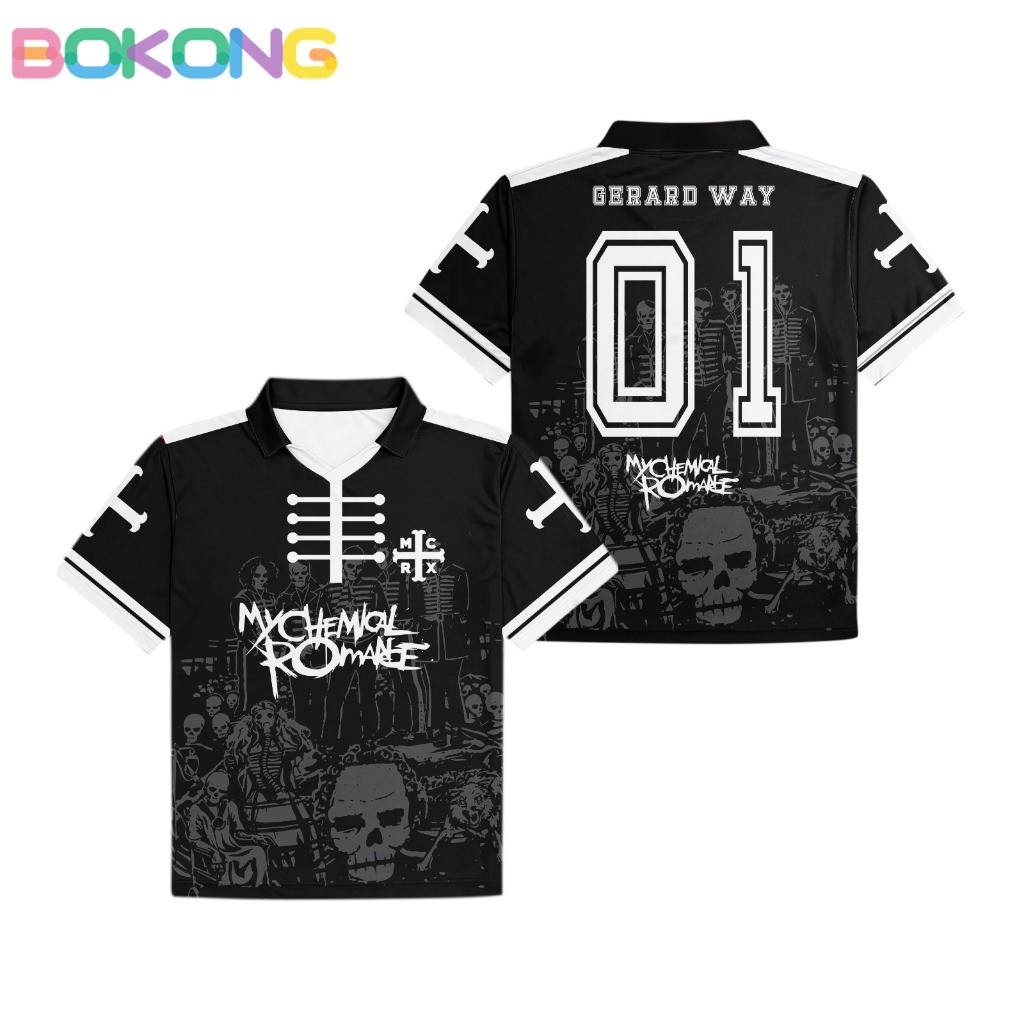 Tshirt sublime Jersey MY CHEMICAL ROMANCE GERARD 01 แขนสั้น Milano วัสดุ BO KONG Store