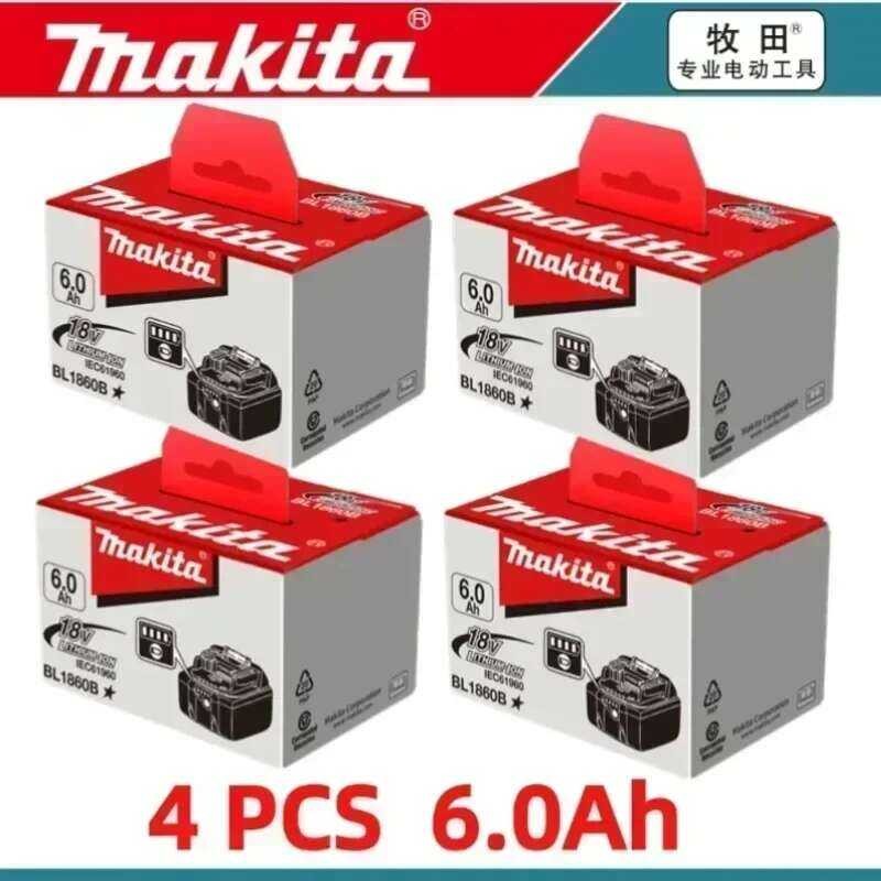 ของแท้ 100% 5Ah 6Ah สำหรับเครื่องมือ Makita 18V รุ่น BL1830B BL1850B BL1850 BL1860 BL1815 แบตเตอรี่ลิเธียมทดแทน